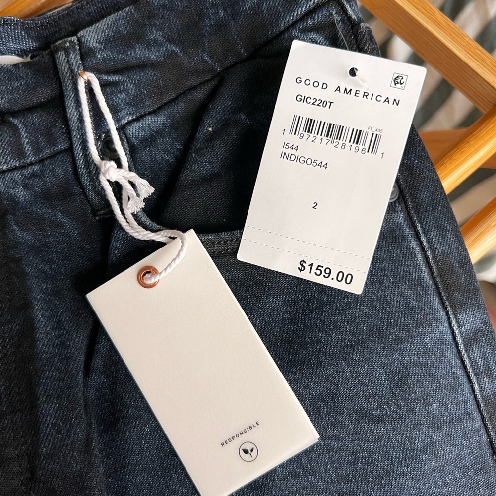 Good American High Rise Dark Blue Jeans